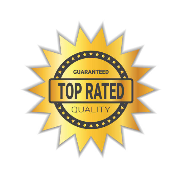 Top Rated Sticker Golden Badge High Quality Sign Isolated Top Rated Sticker Golden Badge High Quality Sign Isolated Vector Illustration rated r stock illustrations