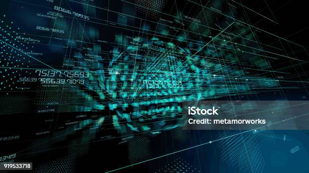 Technological Abstract Background Stock Photo - Download Image Now - Internet, Green Color, Backgrounds