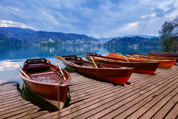 istock A pletna, traditional Slovenia boat 919542160