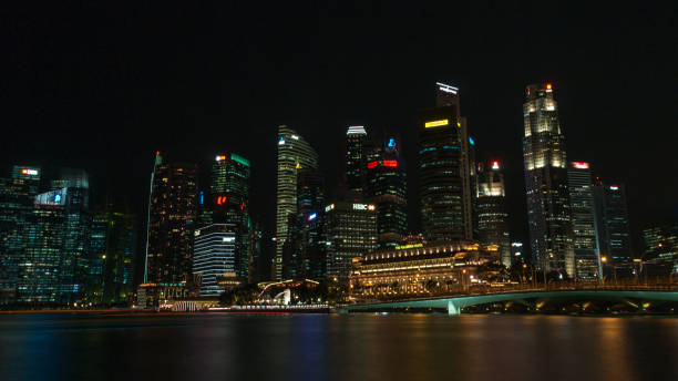 istock Skyline of singapore at night 919545400