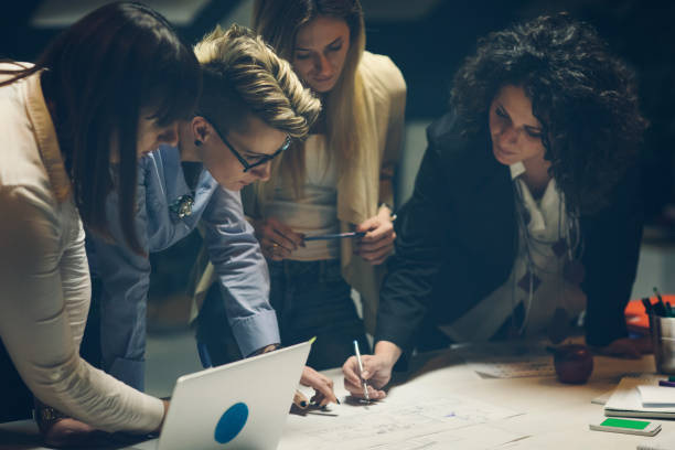 istock Businesswomen Working Late 919548666
