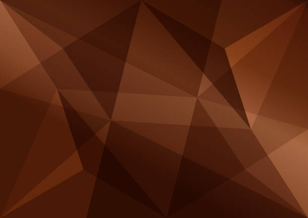 ilustrações de stock, clip art, desenhos animados e ícones de brown polygonal background, abstract texture for advertising business, vector illustration - design chocolate