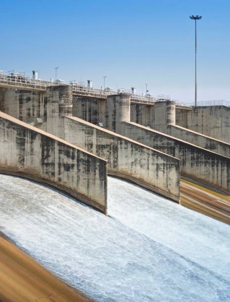 istock Pa sak Cholasit Dam On Blue Sky Background , Thailand 919554954