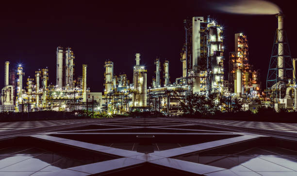 istock Industrial buildings viewed from observation platform. 919564492