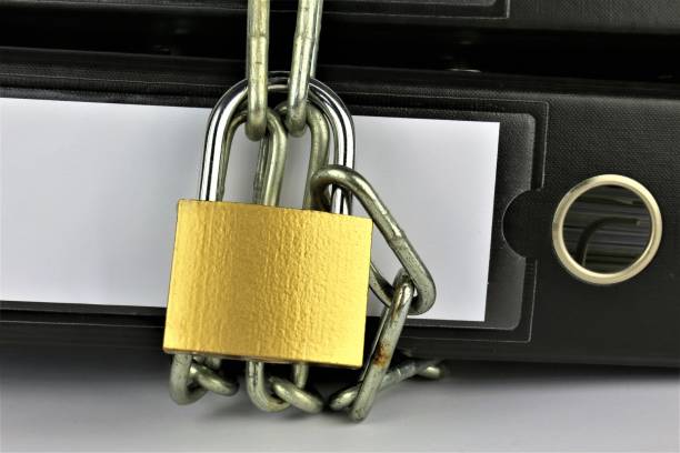 istock An concept Image of a Folder with chains and a lock 919567376
