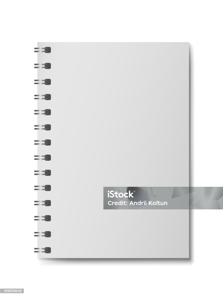Notebook Blank Model 3d Realistic Model Notebook Without Hard Cover Vertical Organizer With ...