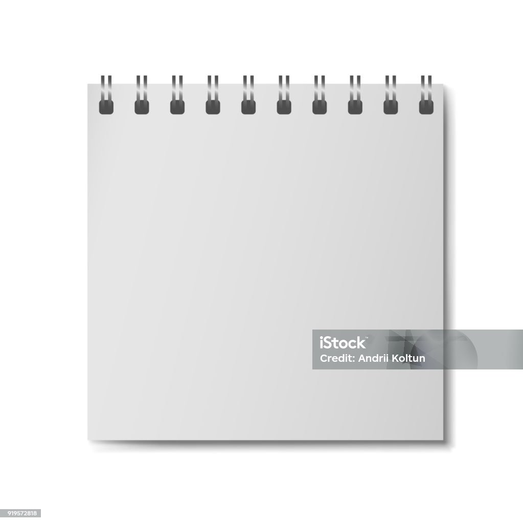 Notebook Without Label 3d Realistic Model Notebook Without Hard Cover Square Organizer With ...