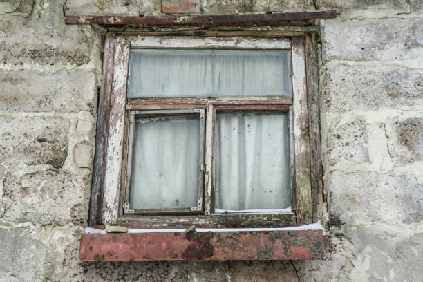 istock Old wooden Windows. Background from old Windows. 919607886