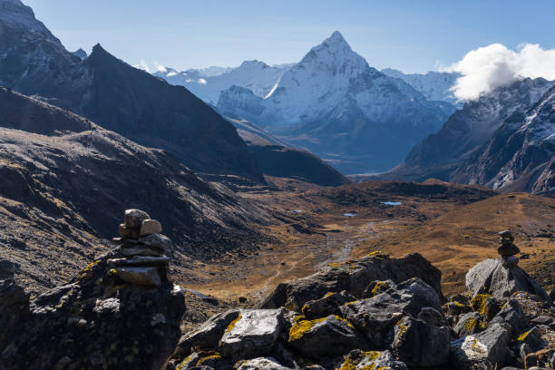 istock Ama Dablam mountain peak view from Chola pass, Everest region, Nepal 919617218