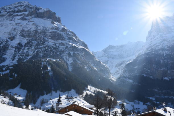istock Sunny winterday in Grindelwald 919623516