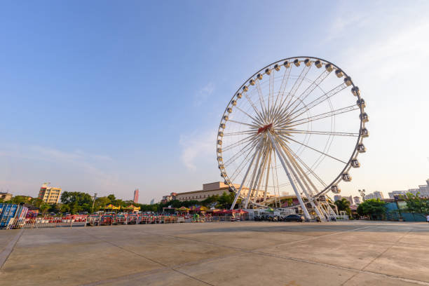 istock Ferris wheel in carnival park 919645740