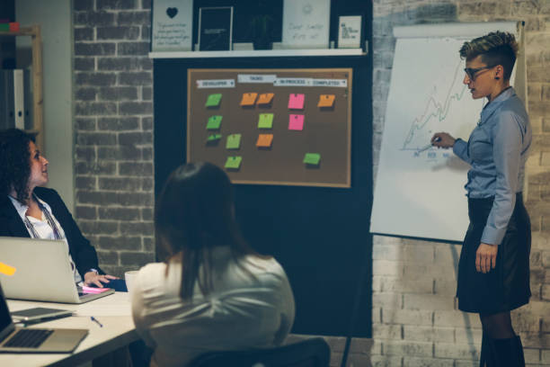 istock Businesswoman Late Presentation 919645866