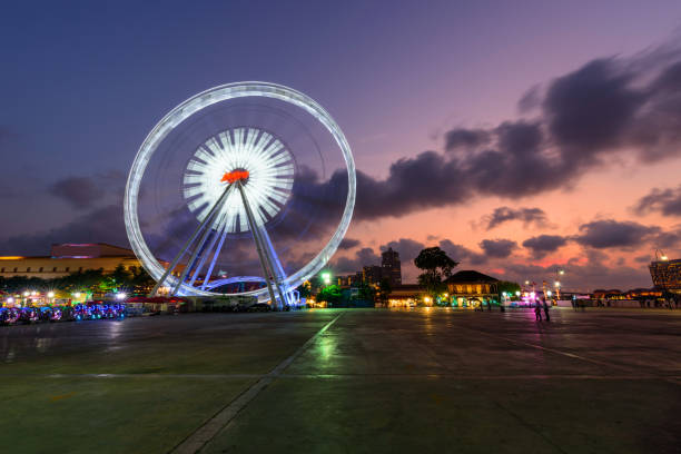 istock Ferris wheel in carnival park 919646596