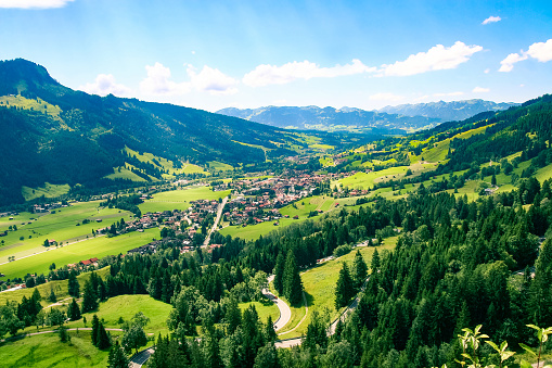 View of Bad Hindelang, Upper Allgäu, Germany