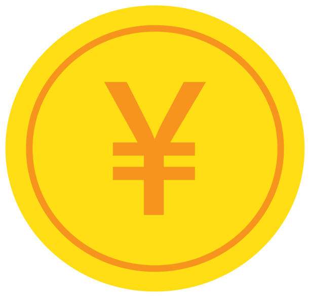 ilustrações, clipart, desenhos animados e ícones de iene, yuan ou renminbi moeda ícone ou logotipo vetoriais sobre uma moeda. - coin china japanese currency finance
