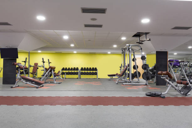 istock Interior of a gym with equipment 919682146