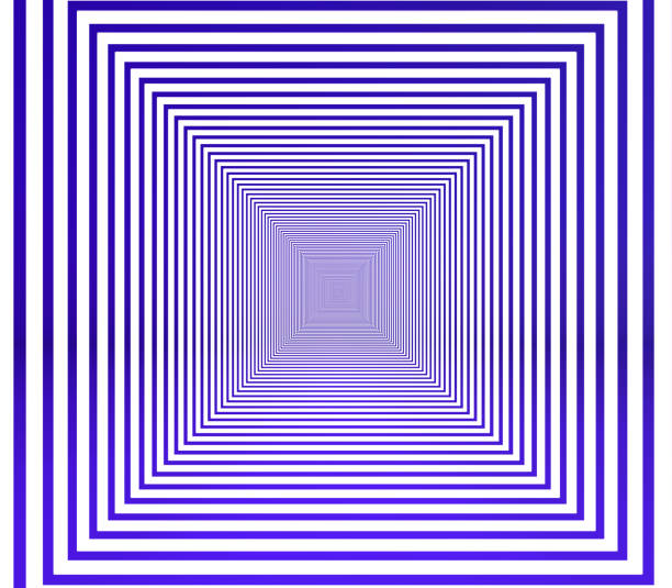 abstract 3d illustration of stripes abd tunnels