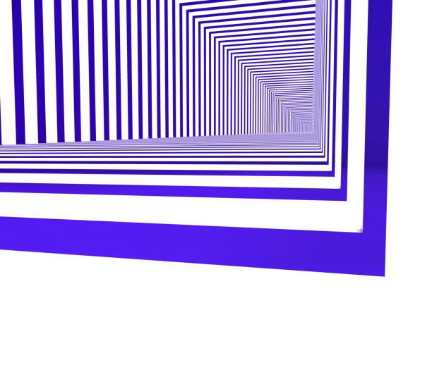 abstract 3d illustration of stripes abd tunnels