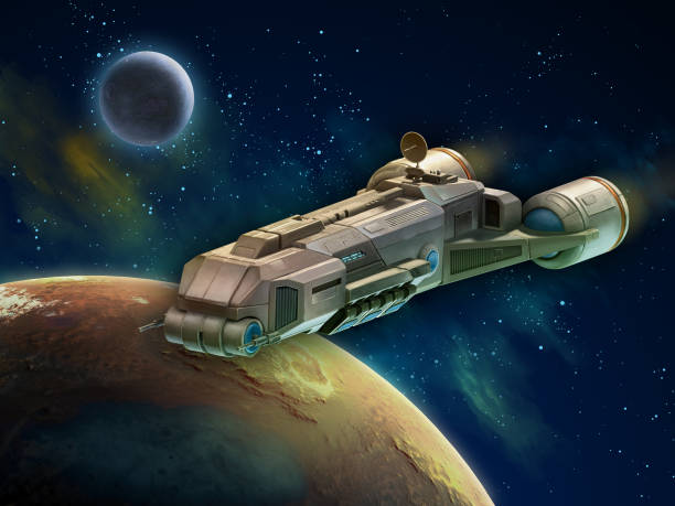 Spaceship In Outer Space Stock Illustration - Download Image Now -  Adventure, Alien, Art - iStock