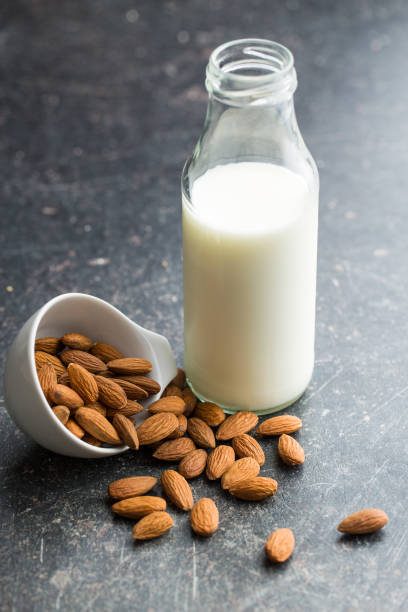 istock Almond milk and almonds. 919743050
