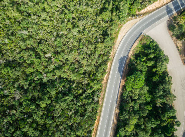 istock Aerial views of roads with curves 919762714