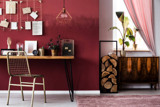 istock Workspace with logs of wood 919767334
