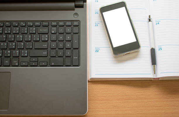 istock Business Working table with the laptop smartphone. 919777990