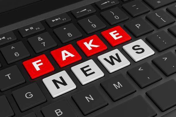 Computer Keyboard Fake News Concept