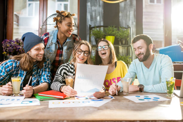 istock Friends working in the cafe 919790210