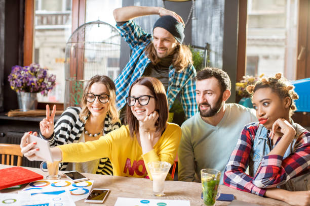 istock Friends making selfie photo in the cafe 919792970