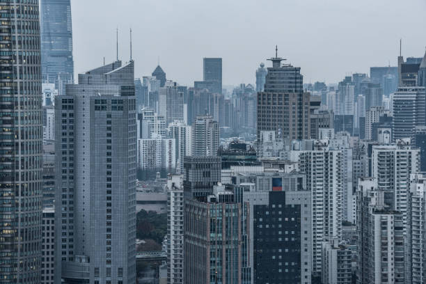 istock Modern skyscrapers in central district of Shanghai 919807488