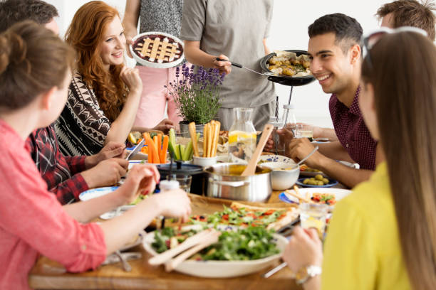istock Smiling friends in the restaurant 919826480