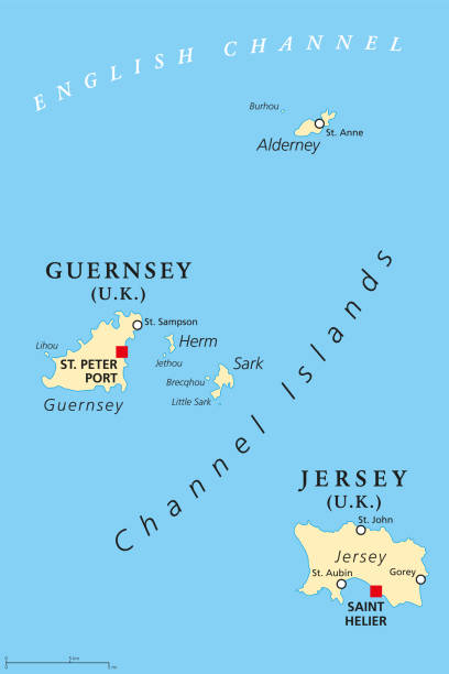 illustrations, cliparts, dessins animés et icônes de carte politique de guernesey et de jersey, îles anglo-normandes, - herm