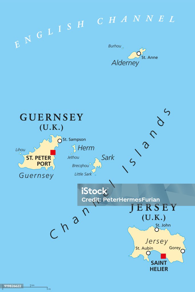 Kijkgat haai Melodieus Guernsey En Jersey Channel Islands Politieke Kaart Stockvectorkunst en meer  beelden van Kaart - iStock