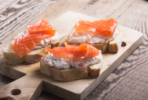 istock Toasts with smoked salmon cream cheese dip 919841148