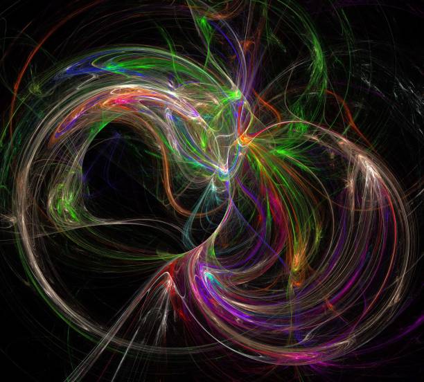 istock image of one Digital Fractal on Black Color 919845748