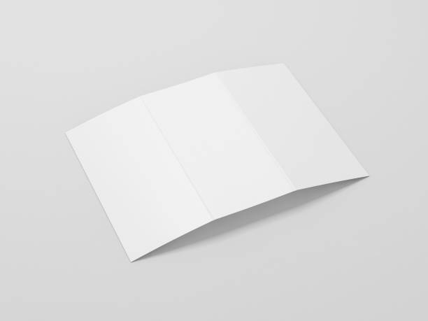 istock White Leaflet invitation Cover Mockup on gray background 919887198