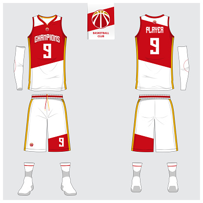 Basketball Jersey Or Sport Uniform Shorts Socks Template For Basketball  Club Stock Illustration - Download Image Now - iStock