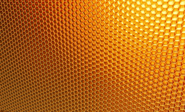 Macro, honeycomb. Background of orange, yellow hexagons Macro, honeycomb. Background of orange, yellow hexagons Hexagon stock pictures, royalty-free photos & images