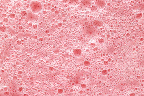 Pink bubble Pink bubble top view milkshake stock pictures, royalty-free photos & images