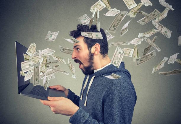 istock Excited man winning with online service 920000870
