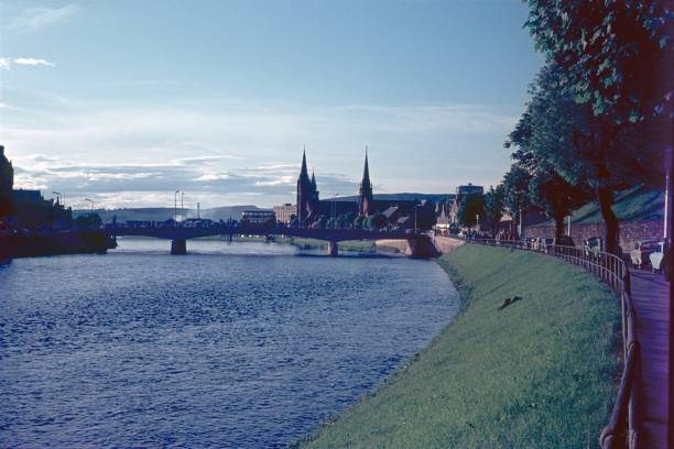 Inverness, Scotland, UK, 1974. The River Ness in Inverness.