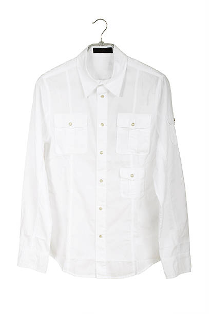istock White shirt on a hanger with background 92001653