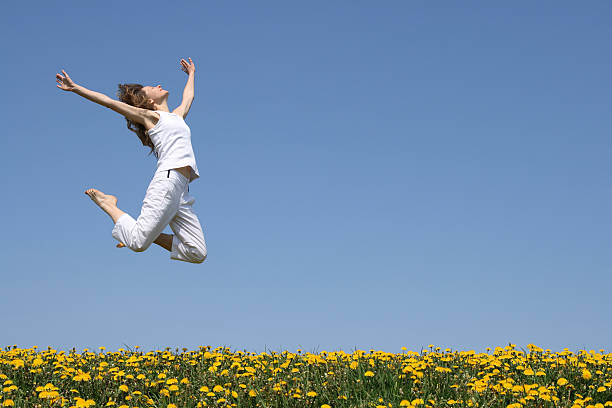 istock Young woman in a beautiful jump 92001774