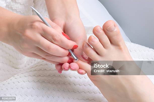 Pedicure Applying Stock Photo - Download Image Now - Adult, Beautiful Woman, Beauty