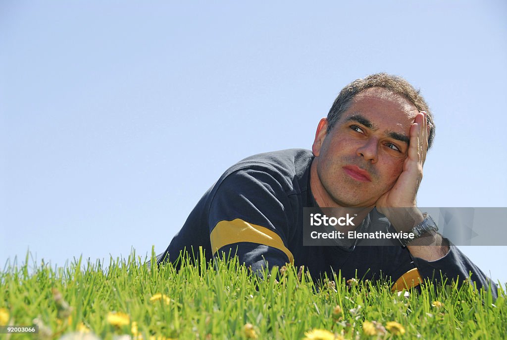 Man grass sky  Agricultural Field Stock Photo