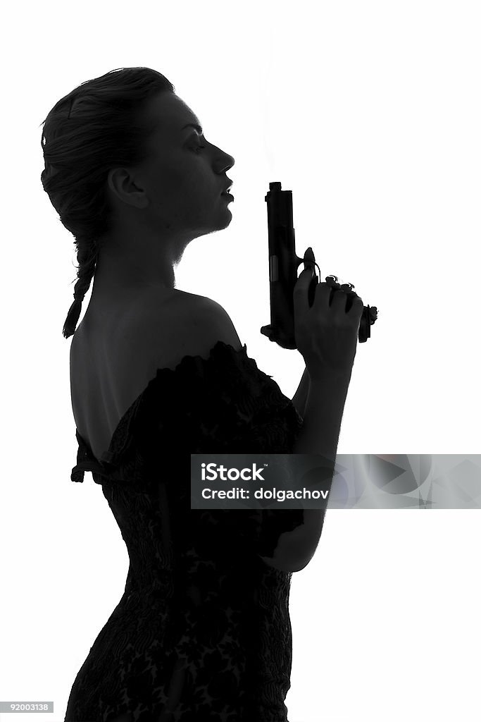 Raucher-gun - Lizenzfrei Aggression Stock-Foto