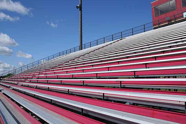 Shiny bleachers  school bleachers stock pictures, royalty-free photos & images