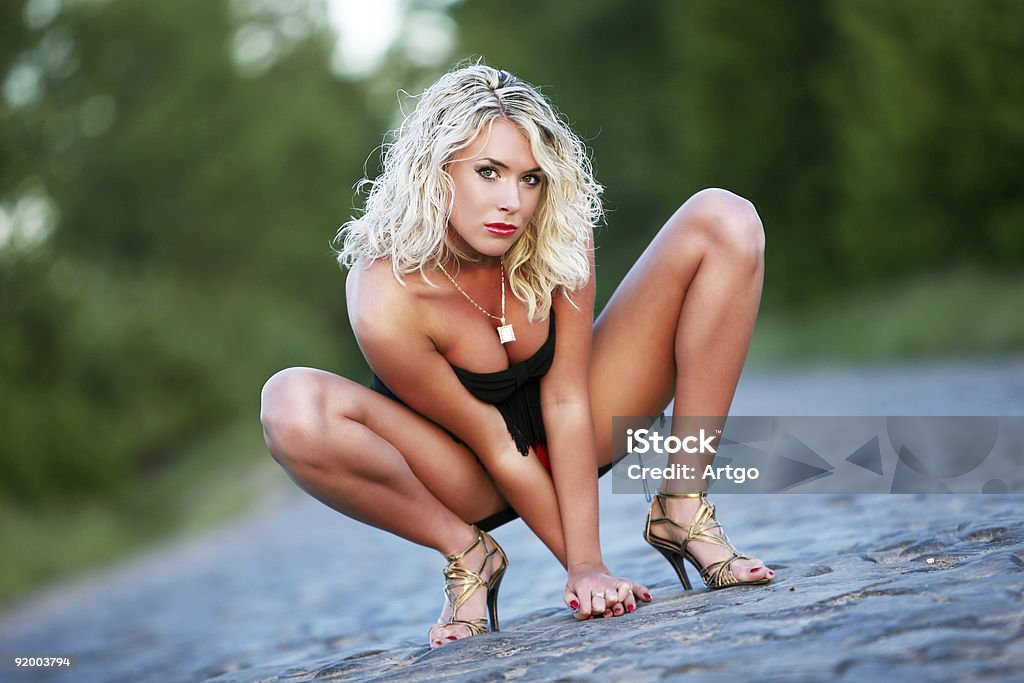 The sensual blonde girl .  Sensuality Stock Photo