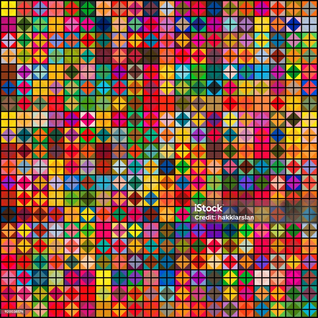 Coloring Geometric Vector Color Geometric Stock Illustration - Download Image Now - Abstract, Art ...